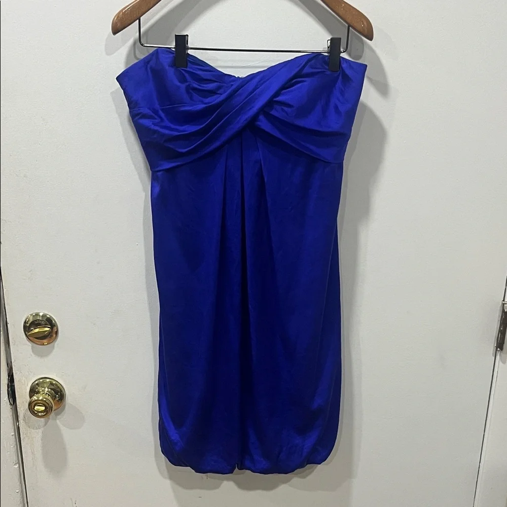 Nicole Miller Royal Blue Strapless Dress